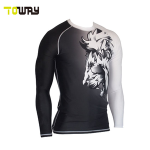 En blanco <span class=keywords><strong>Bjj</strong></span> Mma <span class=keywords><strong>Rash</strong></span> Guard Fabricante - Product Image 3