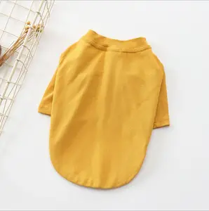 Hohe Qualität Baumwolle Plain Hund T-shirts Kleidung