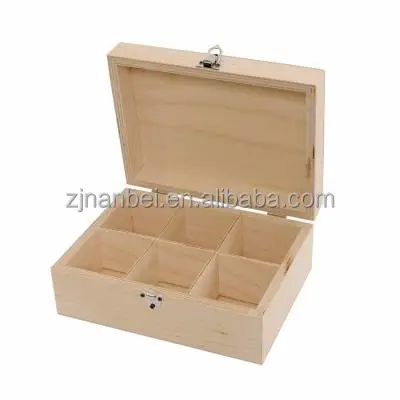 Недорогие деревянные чайные коробки с логотипом под заказ, 6 упаковок, деревянные чайные упаковочные коробки