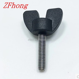 Vis à oreilles <span class=keywords><strong>papillon</strong></span> en plastique M5 M6 M8, pièces, de haute qualité, en nylon noir - Product Image 1
