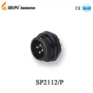 工业螺纹塑料连接器公SP2112 Weipu连接器塑料插座weipu sp21连接器ip68