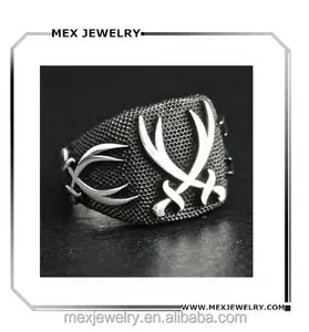 Retro Argento 316 In acciaio Inossidabile degli uomini di arabia saudita anello la spada della vita di imam <span class=keywords><strong>ali</strong></span> islamico - Product Image 1
