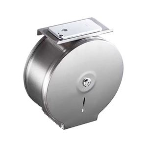 Dispensador de <span class=keywords><strong>Papel</strong></span> <span class=keywords><strong>Higiénico</strong></span> Jumbo de Acero Inoxidable, Impermeable, Montado en la Pared, con Repisa para Teléfono - Product Image 6