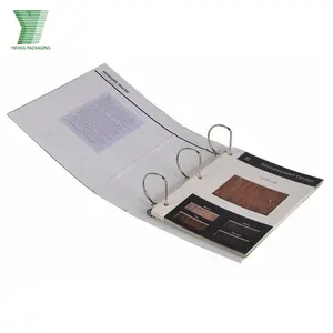 Custom wholesale printed handmade 2/3 /4 hole ring binder A4 paper file folder office Kraft paper file