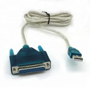 USB Ke Serial DB25 25Pin Port Paralel Printer Kabel Adaptor Komputer Kabel