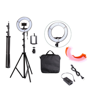 Lampe annulaire photographique 12 pouces 40W 5500K 180 LED à intensité variable pour appareil photo, téléphone, vidéo, <span class=keywords><strong>avec</strong></span> trépied et déclencheur - Product Image 1