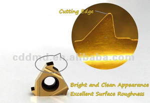 Herramientas de corte de carburo, insertos de roscado ISO, Material de tungsteno, revestimiento TiAlN de estaño, pieza de trabajo de acero inoxidable - Product Image 5