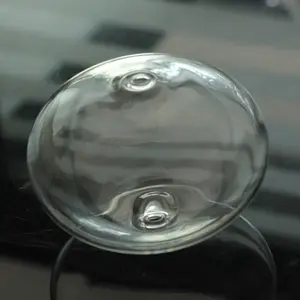 2018 手工吹制灯罩扁平圆形透明玻璃空心珠子
