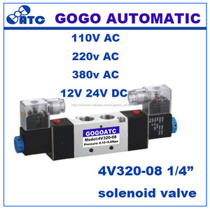 GOGO alta calidad neumática válvula solenoide puerto 1/4 "BSP <span class=keywords><strong>electrovalvula</strong></span> 5/<span class=keywords><strong>2</strong></span> vías - Product Image 1