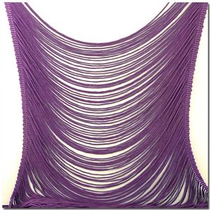 venta al por mayor 100% rayón 12 "(30 cm) de la perla de la franja blanca de dos filos - Product Image 4