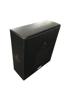 Cajas de vino corrugadas con estampado personalizado, cajas de vino de cartón personalizadas con textura en relieve, plegables - Product Image 2