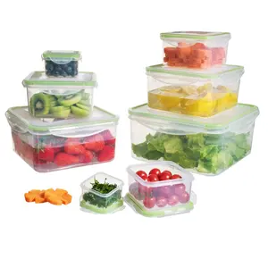 BPA Fee Plastic 7 IN 1 Nesting Airtight Lids, Food Storage Containers Boxes, Clear