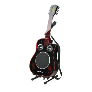 新的创意主动吉他形 8英寸低音炮便携式音频扬声器与无线麦克风