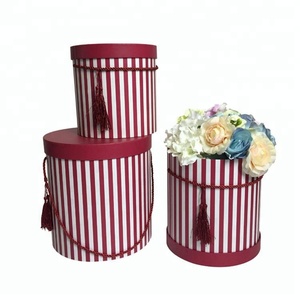 批发花 shipping 盒，鲜花交付盒，圆形花盒 - Product Image 5