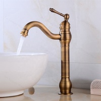 Robinet mitigeur en laiton antique, mitigeurs de lavabo de salle de bains modernes, robinets de lavabo à poignée unique XR0321