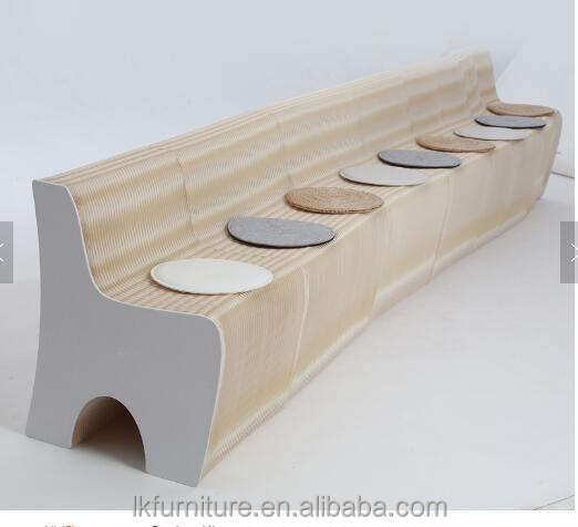 クラフトペーパー製 折りたたみアコーディオンチェア 伸縮ベンチ