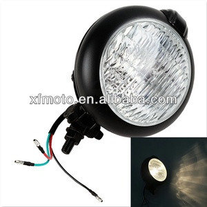 Lámpara de faro para Harley <span class=keywords><strong>Triumph</strong></span> <span class=keywords><strong>Chopper</strong></span> Bobber Softail Dyna, XF140609-B, color negro - Product Image 2