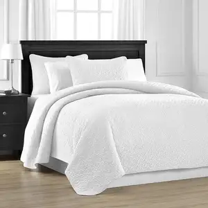 Colcha 2019 de poliéster 100%, colcha acolchada blanca de 100 algodón, tamaño King y Queen, para Hotel de lujo y exportación de China, venta al por mayor - Product Image 1