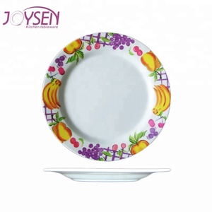 Incassable pas cher en plastique rond en <span class=keywords><strong>mélamine</strong></span> assiettes plates - Product Image 5