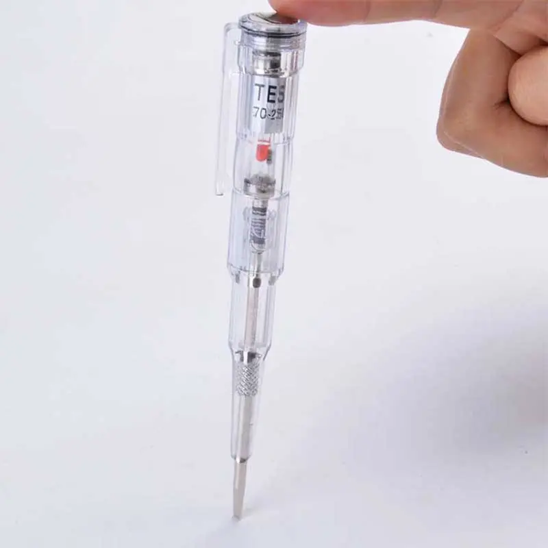 निविड़ अंधकार प्रेरित बिजली परीक्षक कलम पेचकश जांच प्रकाश वोल्टेज परीक्षक डिटेक्टर एसी/डीसी 70-250V परीक्षण कलम पेंसिल