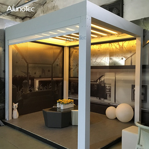 Alunotec moderno jardín Gazebo eléctrico de aluminio de apertura y cierre Patio pérgola <span class=keywords><strong>techo</strong></span> - Product Image 1