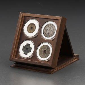 Quảng Đông Nhà Máy Trực Tiếp <span class=keywords><strong>Acrylic</strong></span> Nhựa Rack Vàng Bạc Đồng Xu Hiển Thị Trường Hợp Với 20 Đồng Xu Viên Nang - Product Image 1