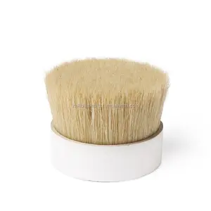 白色自然鬃毛用两次水煮油漆刷制造