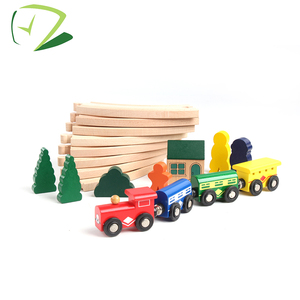<span class=keywords><strong>Prezzo</strong></span> di fabbricazione per bambini in legno auto treno pista set stazione - Product Image 6