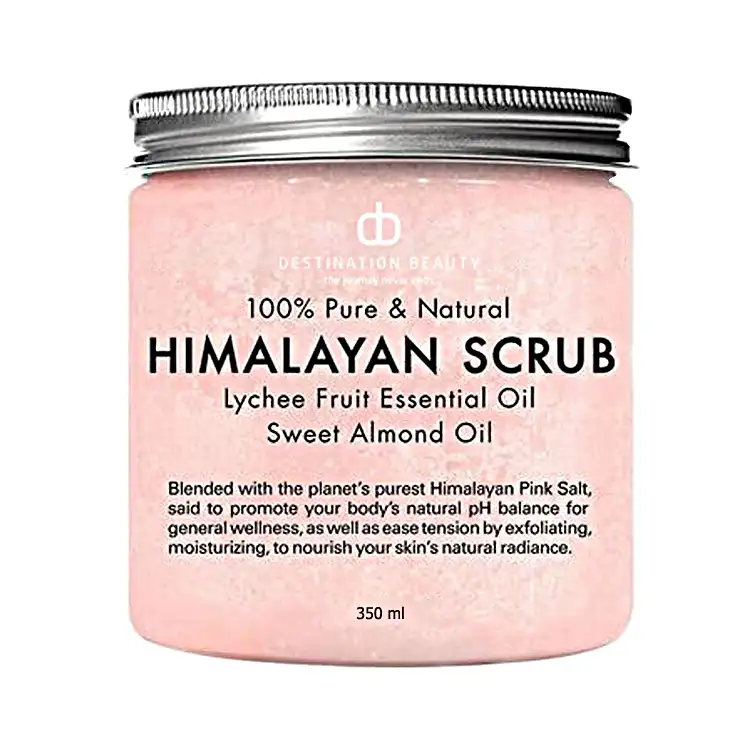 China Factory Bestseller OEM Pure Organic Pink Natürliches Peeling Peeling Himalaya Salz Gesicht Körper peeling Mit Kollagen