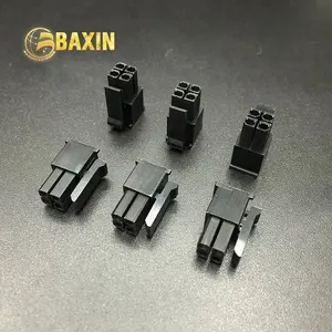 Çin'de yapılan siyah mini fit 3.0mm pitch 4pin molex konektörü 43025-4 P