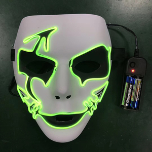 Masque de danse fantôme en PVC, 1 pièce, Cool, masques de cavalier de <span class=keywords><strong>Kamen</strong></span>, masques Hip-Hop, lumières blanches pour la maison Bar, outils pour soirées en boîte de nuit, fournitures - Product Image 4