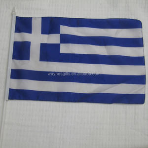 <span class=keywords><strong>Pas</strong></span> <span class=keywords><strong>cher</strong></span> Polyester Impression Soie Suspendus Drapeaux de Pays 3X5ft Grèce Drapeaux - Product Image 1