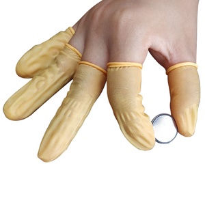 Antistatische Witte Nitril Vinger Babybedjes Cleanroom Gestippelde Oranje Fingerstall Fingercots & Vinger Latex Vinger Babybedjes - Product Image 1