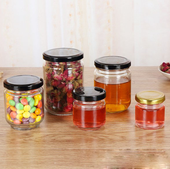 Glass Jar Honey Glass Factory Provide Food Honey Jam Pickle Clear Glass Container Jar With Lid