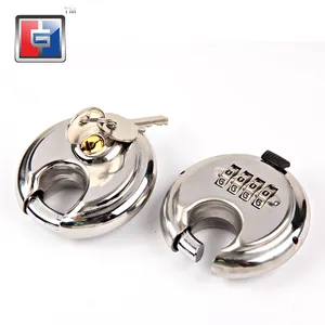 304 מתכת קצר שאקל נירוסטה ארון מנעול מנעולי 4 ספרות מספר סיסמא נירוסטה דיסק מנעול עם מפתח - Product Image 1