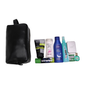TIDING Borsa da Viaggio per Rasatura in Vera <span class=keywords><strong>Pelle</strong></span> di Vacchetta per Uomo, Grande Capacità, Personalizzabile, Nera, alla Moda - Product Image 6