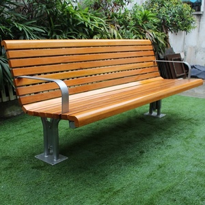 <span class=keywords><strong>Banc</strong></span> d'extérieur en bois massif de camphrier verni, sièges de parc en bois - Product Image 2