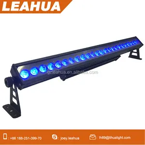 Dmx512 arruelas de parede com controle, 24 peças, rgbwa 5 em 1 cor led ip65, iluminação de palco, à prova d' água