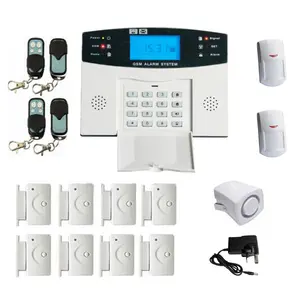 Wireless GSM Alarm System SMS Smart Kit LCD Display Burglar Fire Gas Alarm Home Security Alarm System 99 + 8 Defense Zones