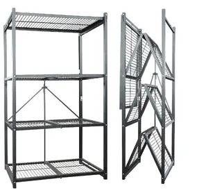 3层金属耐用多功能可折叠可折叠家用储物架储物架