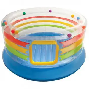 Intex 48264 JUMP-O-LENE mainan lompat tiup cincin memantul transparan untuk anak-anak bermain Kolam 2 anak maksimum seperti gambar CN;FUJ