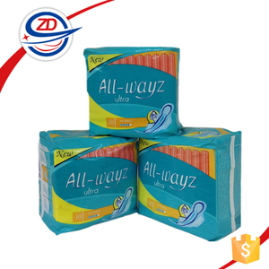 Serviettes hygiéniques respirantes en coton à haute absorption de 270 mm, marque d'usine, vente chaude au <span class=keywords><strong>Congo</strong></span> - Product Image 4