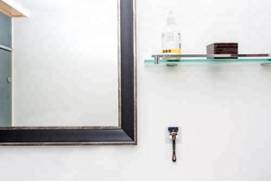 Support de rasoir en plastique réutilisable blanc pour salle de bain, écologique, avec petit crochet, multifonctionnel, pour voyage - Product Image 3