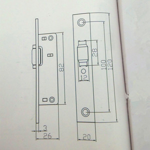 Serratura a Mortasa SY-1202 per Porte Scorrevoli, Serratura per Tapparelle, Serratura per Porte a Doppia Anta - Product Image 2