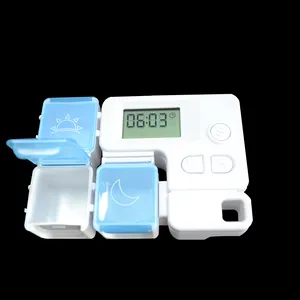 3 Compartments Digit Medicine Reminder Alarm large capacity Pill Box Timer