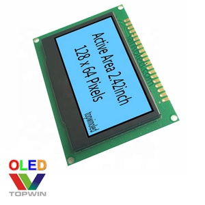 2.42 Inci 2.42 Inci 2.42 Inch 128X64 Piksel Antarmuka Paralel Kuning Layar OLED Dirakit Modul TW28641240A03 SSD1309 2.4'' - Product Image 3