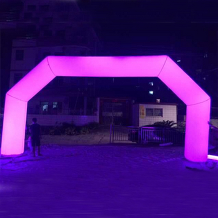 Arc gonflable led avec panneau publicitaire extérieur, vente en gros, bon marché