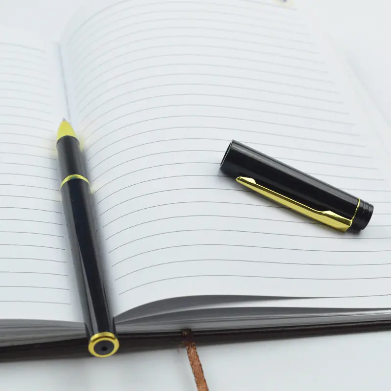 לוגו מותאם אישית עט כדורי 1.0 מ""מ יוקרה לעסקים OEM חידוש עט צבעוני עם מתכת שחורה מתנת קידום מכירות