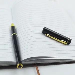 Regalo 1.0mm penna a sfera OEM novità penne in metallo di plastica classico lusso personalizzato Logo promozionale Business colorato penna nera