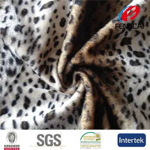 100% polyester vente chaude imprimé animal velboa / velours tissu / lepoard imprimé velboa